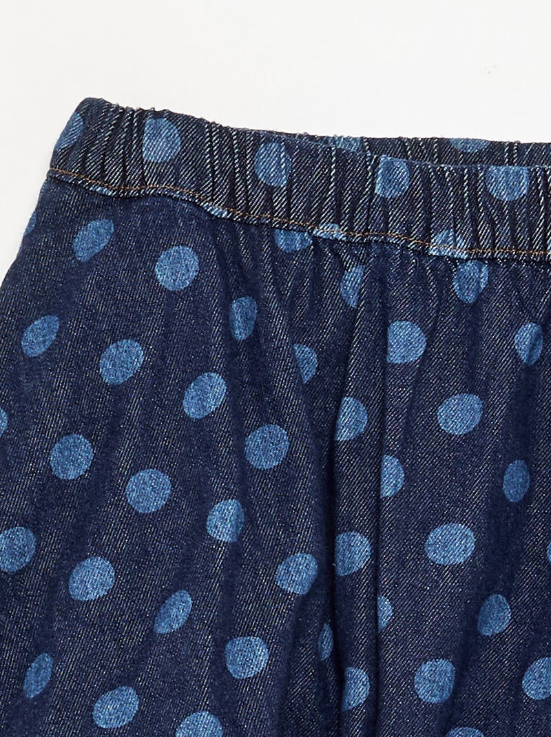 Gonna corta a palloncino stampata Blu - Kiabi