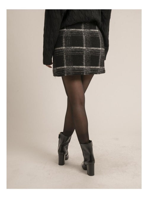 Gonna corta a quadri XARILIA - Kiabi