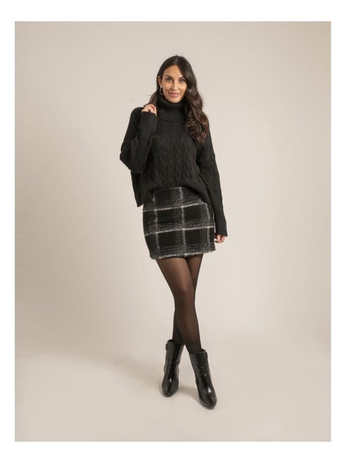 Gonna corta a quadri XARILIA - Kiabi