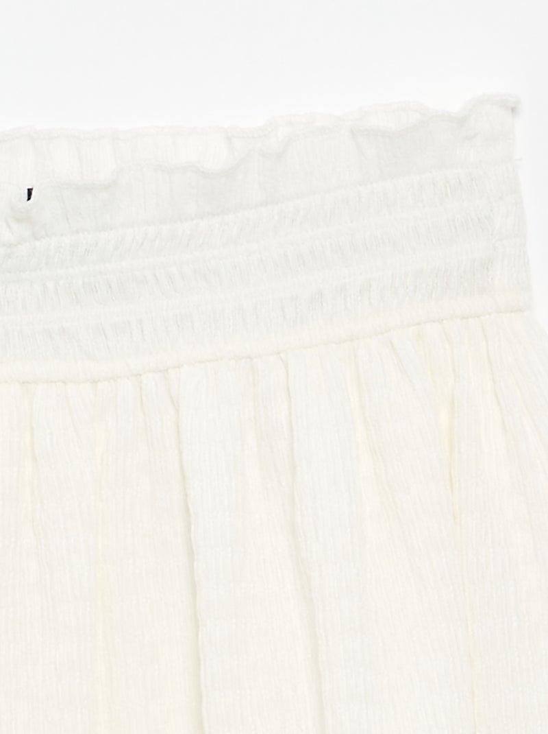 Gonna corta a ruota con shorts integrati Bianco - Kiabi