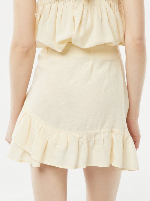 Gonna corta con balze e volant sul fondo - Kiabi