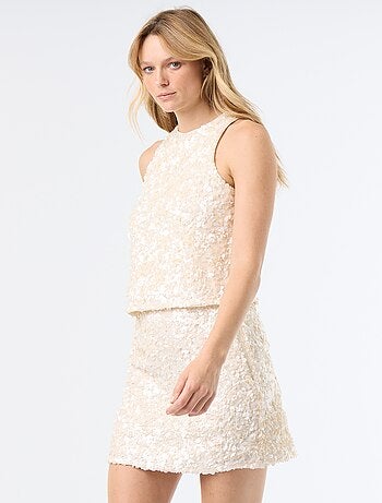 Gonna corta con paillettes