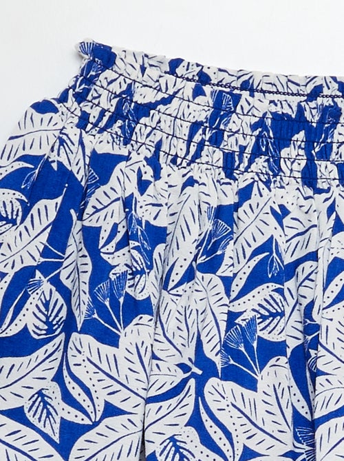 Gonna corta con volant e stampa - Kiabi