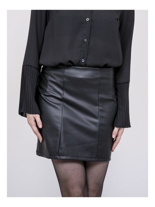 Gonna corta dritta in similpelle XOCHI - Kiabi