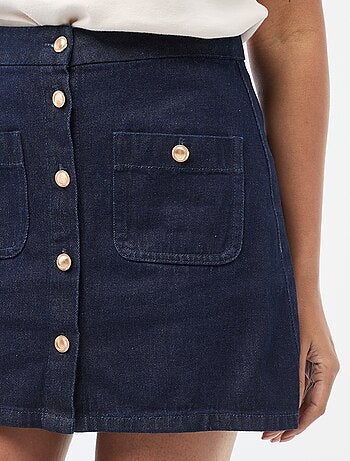 Gonna corta in denim