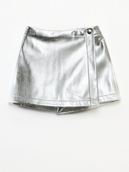 Gonna corta in ecopelle - Kiabi