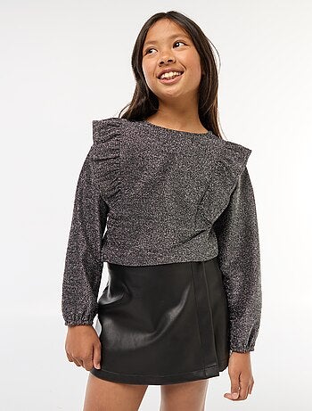 Gonna corta in ecopelle