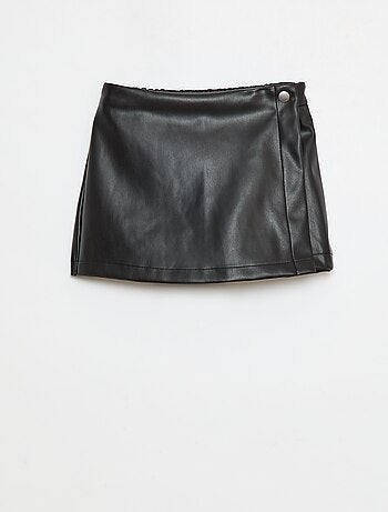 Gonna corta in ecopelle