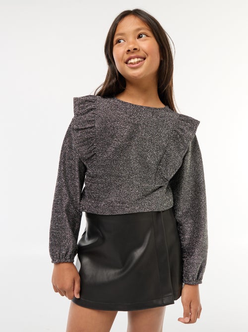 Gonna corta in ecopelle - Kiabi