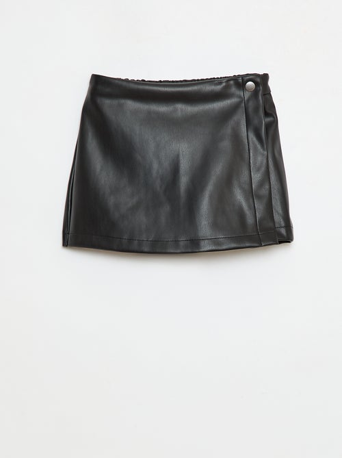 Gonna corta in ecopelle - Kiabi