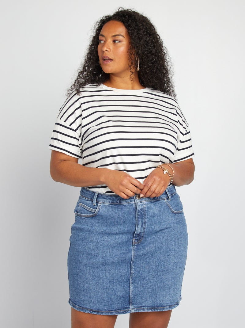 Gonna corta in jeans BLU - Kiabi