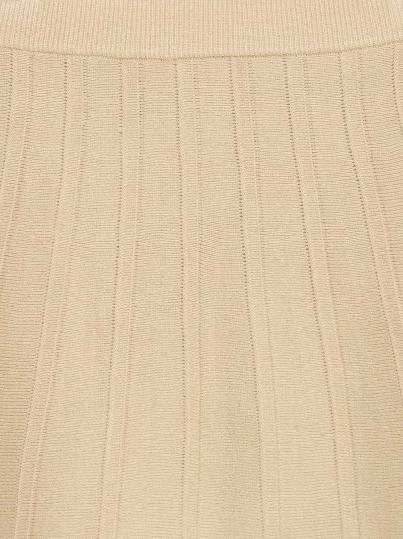 Gonna corta in maglia Beige - Kiabi