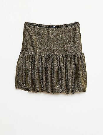 Gonna corta in maglia tinta unita