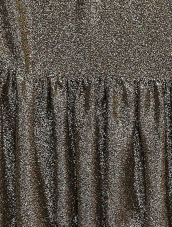 Gonna corta in maglia tinta unita