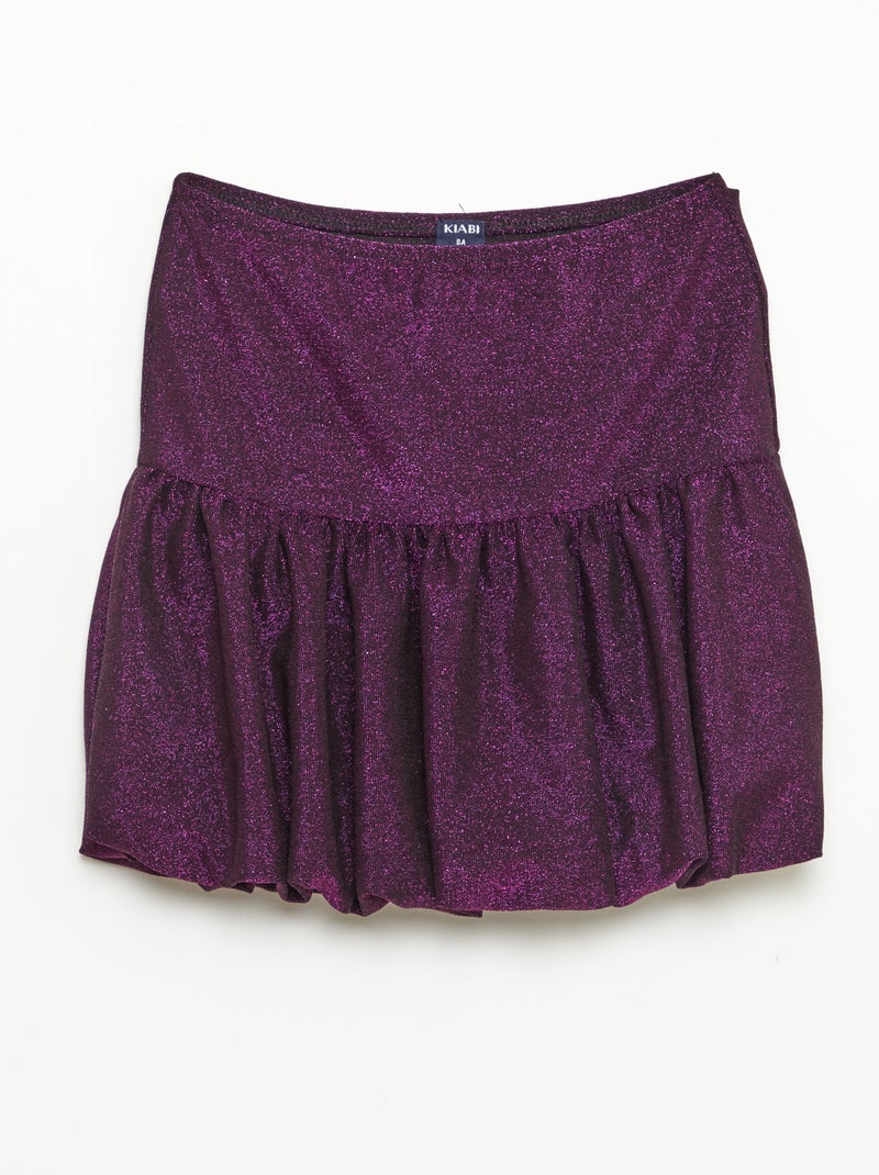 Gonna corta in maglia tinta unita Viola - Kiabi
