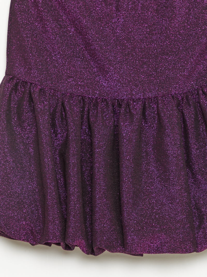 Gonna corta in maglia tinta unita Viola - Kiabi