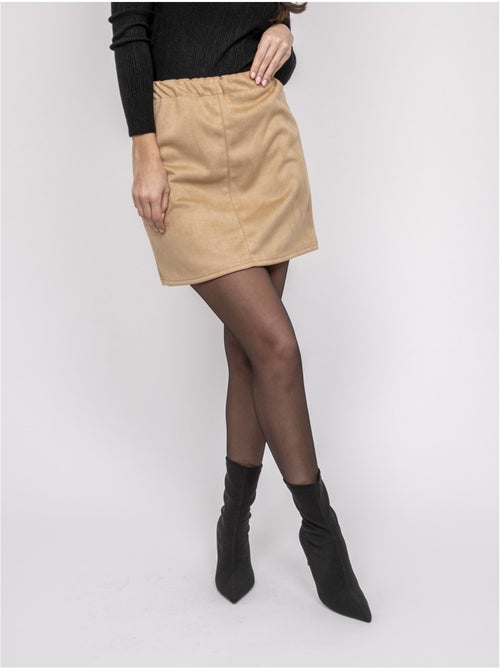 Gonna corta in similcamoscio XERTINA - Kiabi