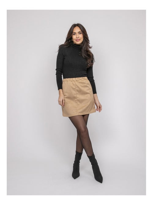 Gonna corta in similcamoscio XERTINA - Kiabi