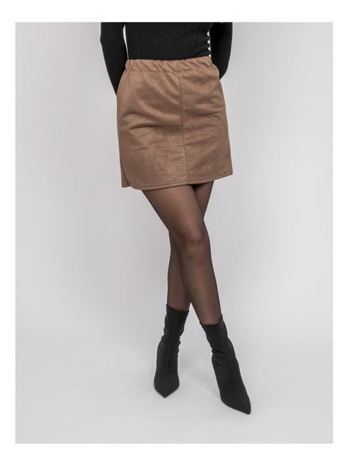 Gonna corta in similcamoscio XERTINA - Kiabi