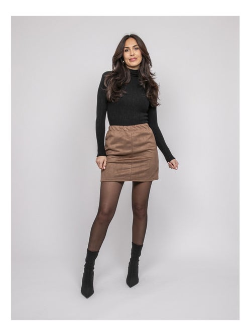 Gonna corta in similcamoscio XERTINA - Kiabi