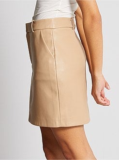 Gonna corta in similpelle - Kiabi