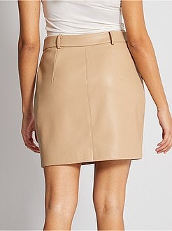 Gonna corta in similpelle - Kiabi