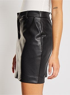 Gonna corta in similpelle - Kiabi