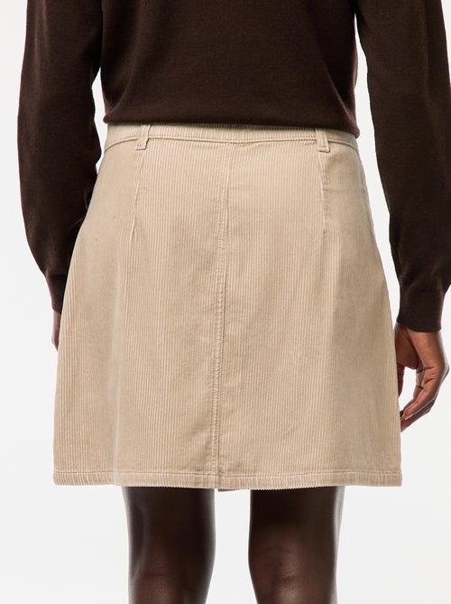 Gonna corta in velluto a coste 'JDY' - Kiabi