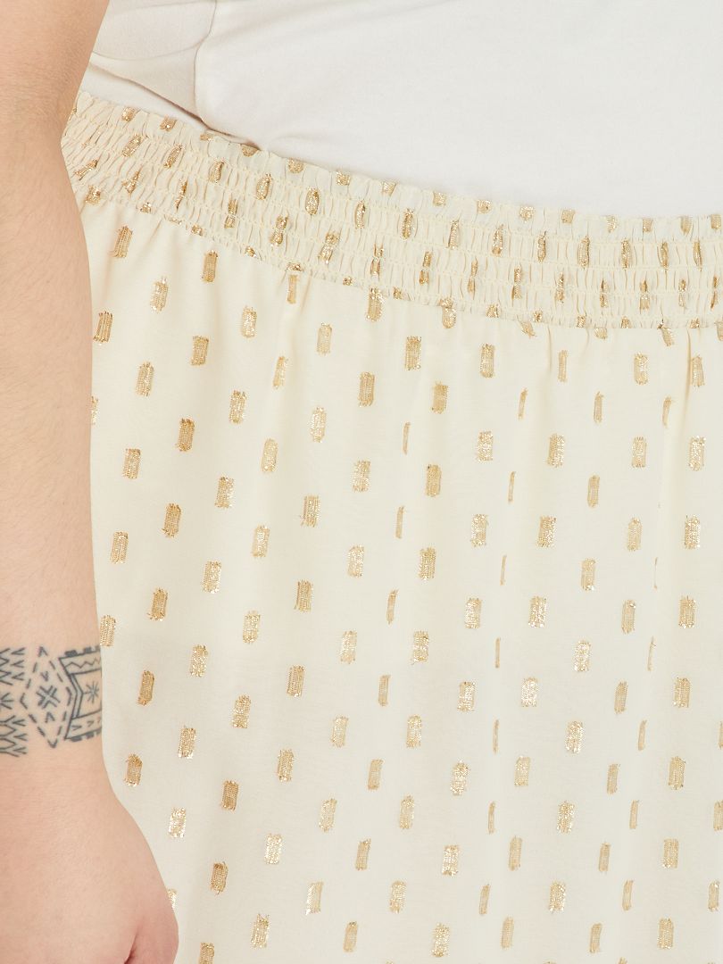 Gonna corta in velo di cotone Bianco - Kiabi