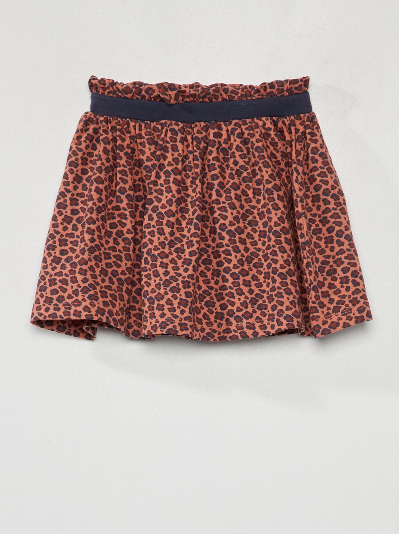 Gonna corta 'leopardo' ROSA - Kiabi