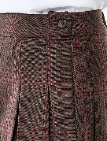 Gonna corta plissettata con zip