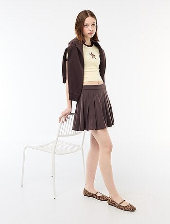 Gonna corta plissettata