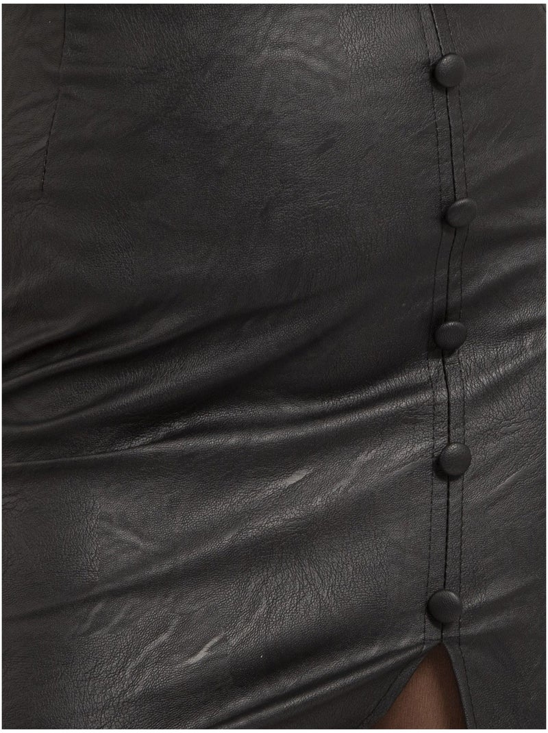 Gonna corta similicuir XIVINA Nero - Kiabi