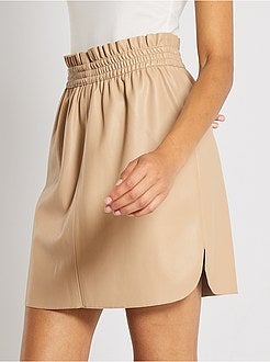 Gonna corta similpelle - Kiabi