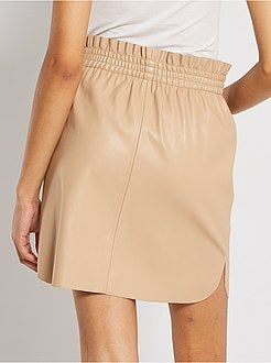 Gonna corta similpelle - Kiabi