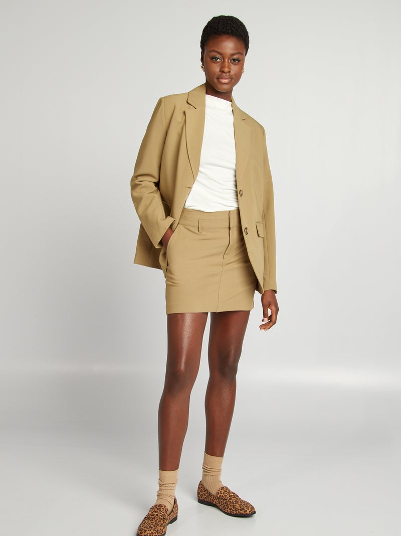 Gonna corta stile tailleur VERDE - Kiabi