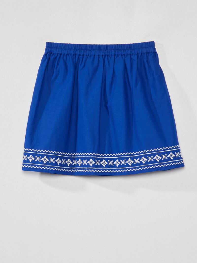 Gonna corta svasata blu/bianco - Kiabi