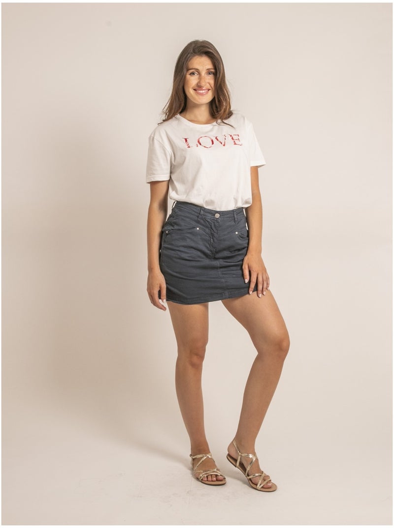 Gonna corta XOMIA Blu marino - Kiabi