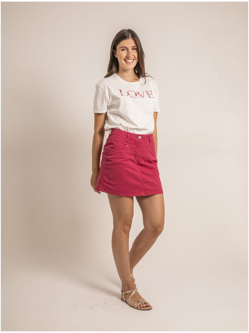 Gonna corta XOMIA Rosa lampone - Kiabi