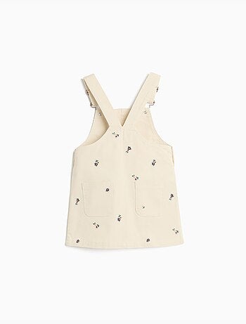 Gonna da salopette ricamata con fiori, mo fashion