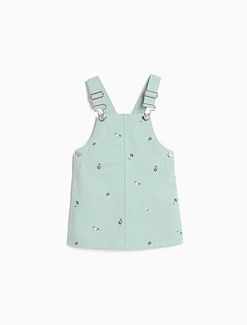 Gonna da salopette ricamata con fiori, mo fashion
