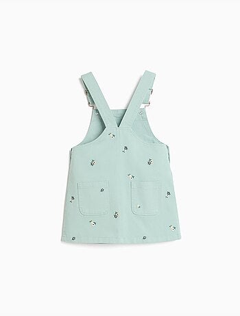 Gonna da salopette ricamata con fiori, mo fashion