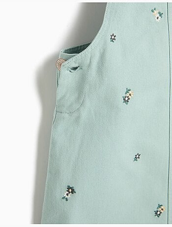 Gonna da salopette ricamata con fiori, mo fashion