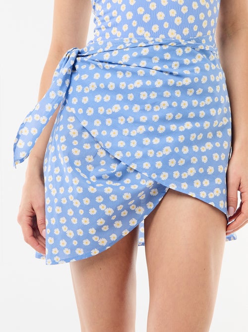 Gonna da spiaggia stampata con nodo - Kiabi