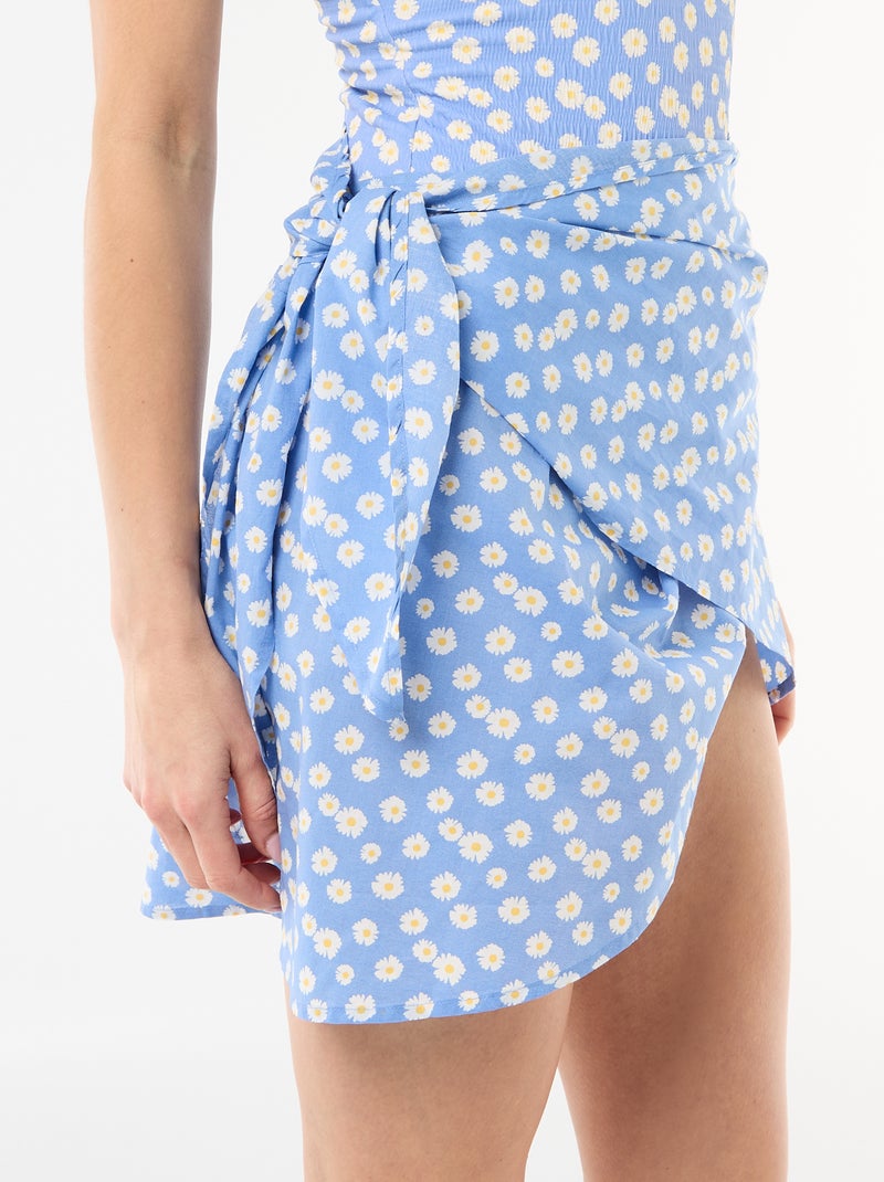Gonna da spiaggia stampata con nodo Blu - Kiabi