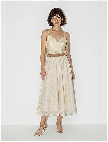 Gonna in cotone e nylon lucci