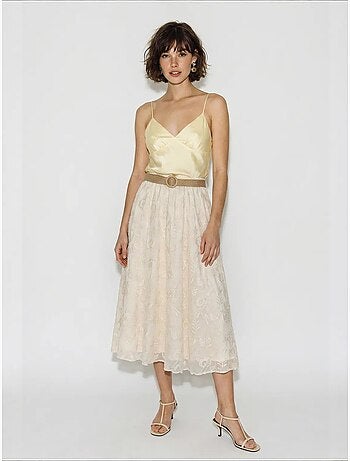 Gonna in cotone e nylon lucci