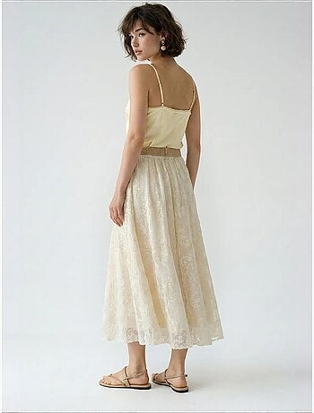 Gonna in cotone e nylon lucci