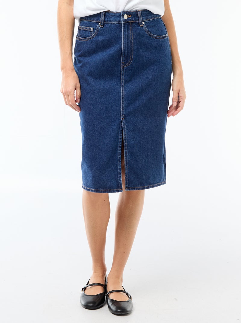 Gonna in denim a 5 tasche Blu - Kiabi