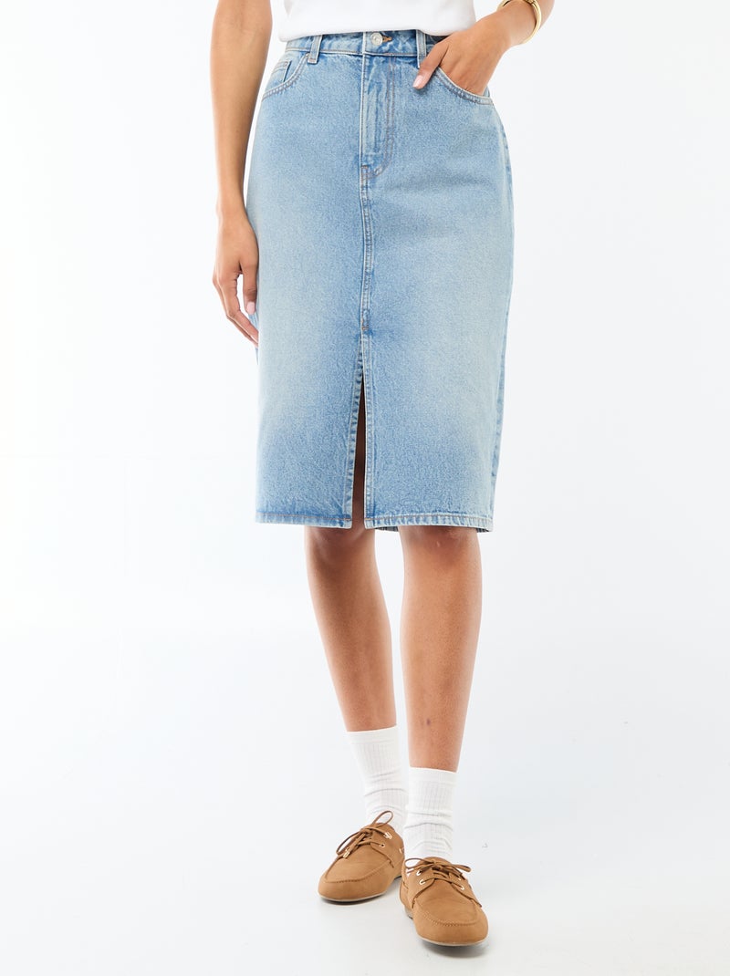 Gonna in denim a 5 tasche Blu - Kiabi